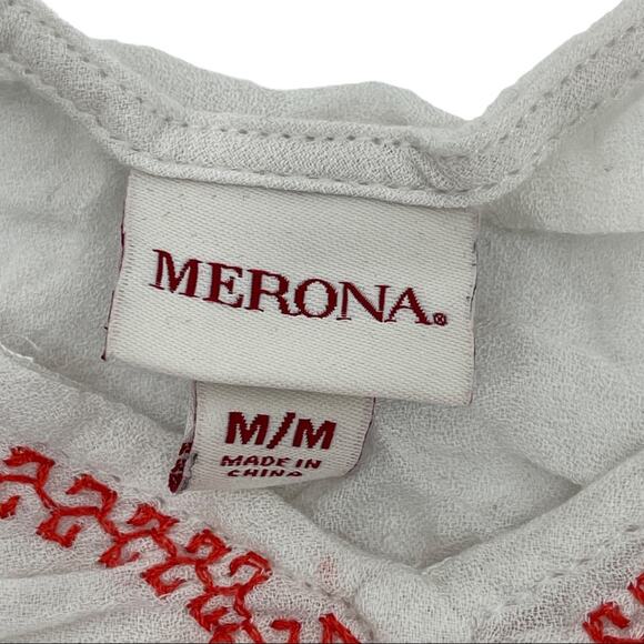 Merona Women's Lightweight Embroided Boho Swim Coverup Size Medium M - Picture 9 of 10